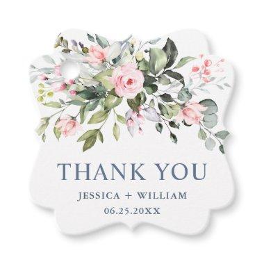 Elegant Eucalyptus Watercolor Greenery Wedding Favor Tags