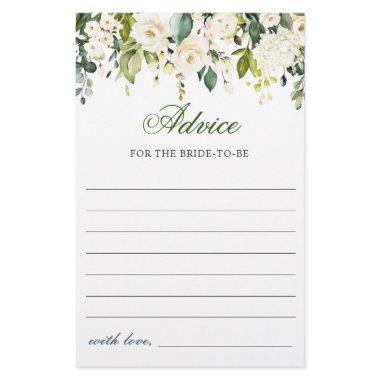 Elegant Eucalyptus White Rose Wishes & Advice Card