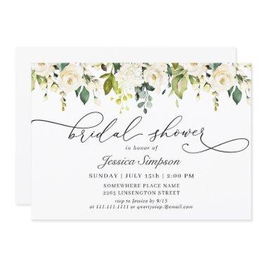 Elegant Eucalyptus White Roses