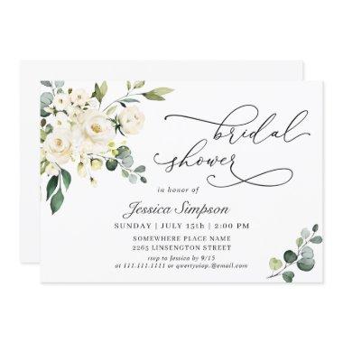 Elegant Eucalyptus White Roses