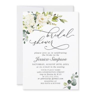 Elegant Eucalyptus White Roses