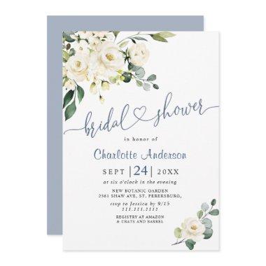 Elegant Eucalyptus White Roses