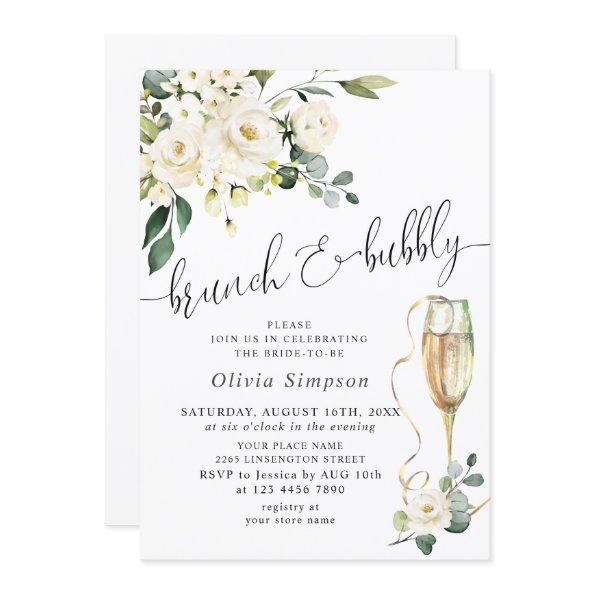 Elegant Eucalyptus White Roses Brunch & Bubbly