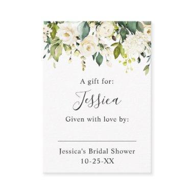 Elegant Eucalyptus White Roses Display Shower Enclosure