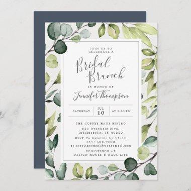 Elegant Eucalyptus with Greenery Bridal Shower Invitations