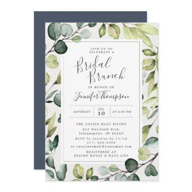 Elegant Eucalyptus with Greenery Bridal Shower Invitations