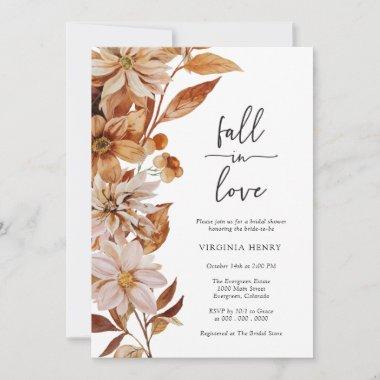 Elegant Fall Bridal Shower Invitations
