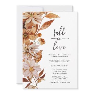 Elegant Fall Bridal Shower Invitations