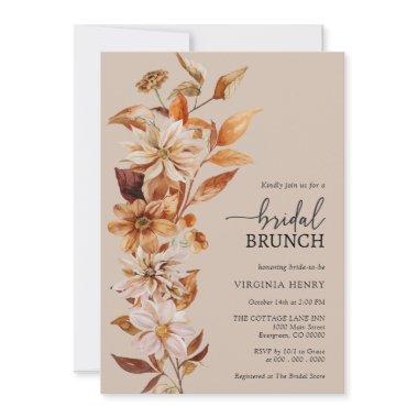 Elegant Fall Bridal Shower Invitations