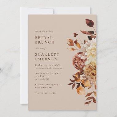 Elegant Fall Modern Bridal Brunch Invitations