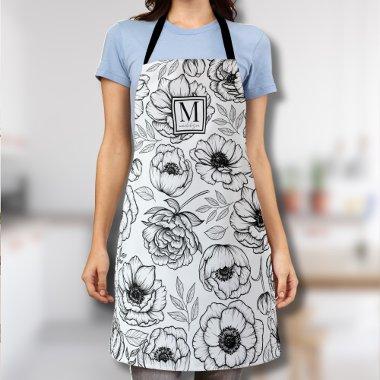 Elegant Feminine Monogram Apron