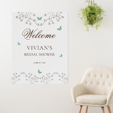 Elegant floral and Butterfly  Welcome Foam Board