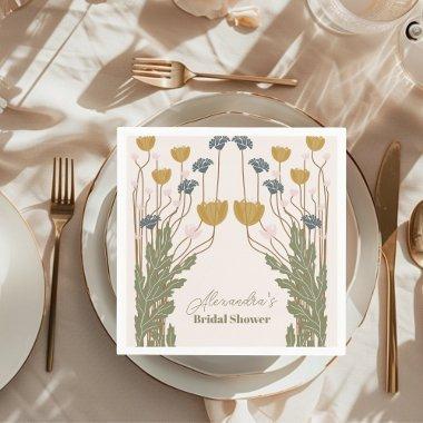 Elegant Floral Art Nouveau  Napkins