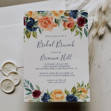 Elegant Floral Bridal Brunch Bridal Shower Invitations