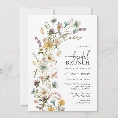 Elegant Floral Bridal Brunch Invitations