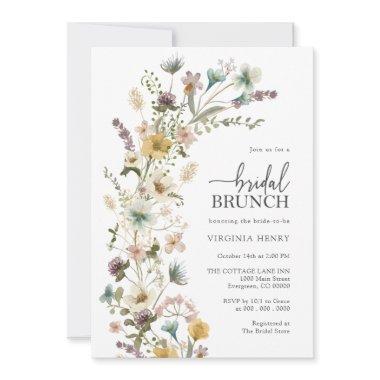 Elegant Floral Bridal Brunch Invitations