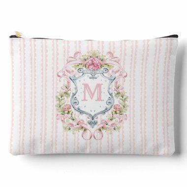 Elegant Floral Bridal Crest Accessory Pouch