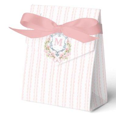 Elegant Floral Bridal Crest Favor Boxes