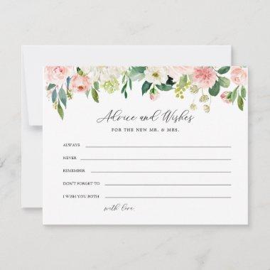 Elegant Floral bridal shower advice and wishes Invitations