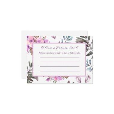 Elegant Floral Bridal Shower Advice & Prayer Invitations