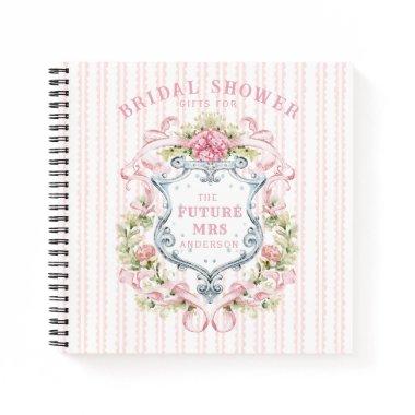 Elegant Floral  Crest Notebook