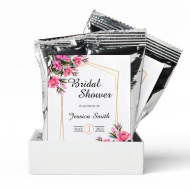 Elegant Floral Bridal Shower Favors Coffee Drink Mix