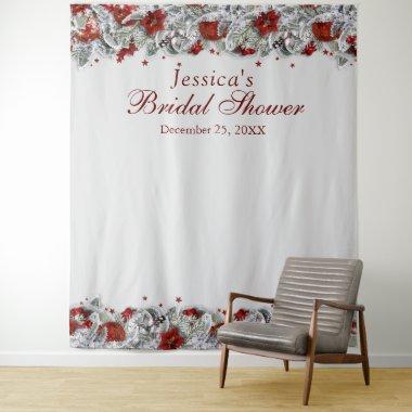 Elegant Floral Bridal Shower Photo Booth Backdrop