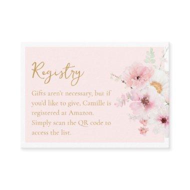 Elegant Floral  QR Code Registry Enclosure