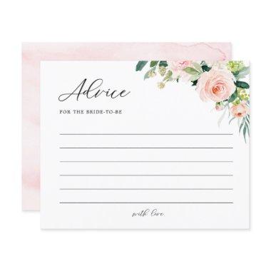 Elegant Floral Bridal Shower Words of Advice Card