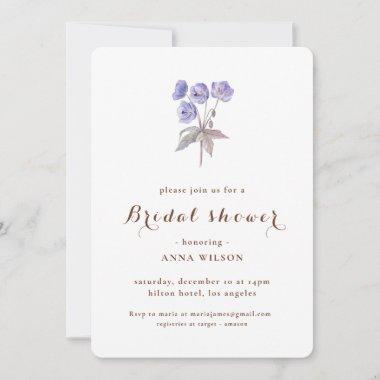 Elegant Floral Bridgerton Themed Bridal Shower Invitations