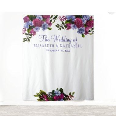 Elegant floral chic wedding photo booth backdrop