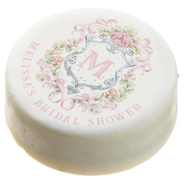 Elegant Floral Crest Monogram |  Chocolate Covered Oreo