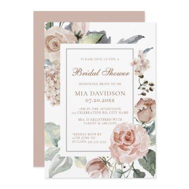 Elegant Floral Dusty Pink