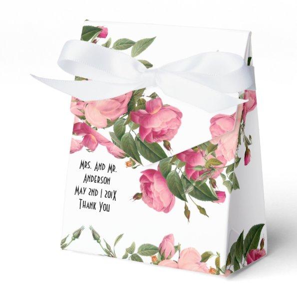Elegant floral favor box-thank you gift favor boxes