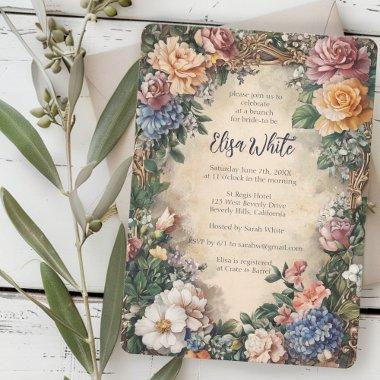 Elegant Floral Frame Vintage  CUSTOM