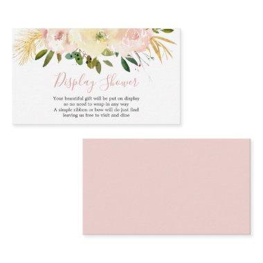 Elegant Floral Gold Blush Pink Display Shower Enclosure Invitations