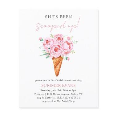 Elegant Floral Ice Cream  Flyer