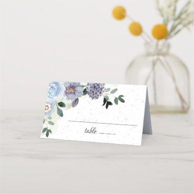 Elegant Floral Purple Bridal Shower Wedding Place Invitations