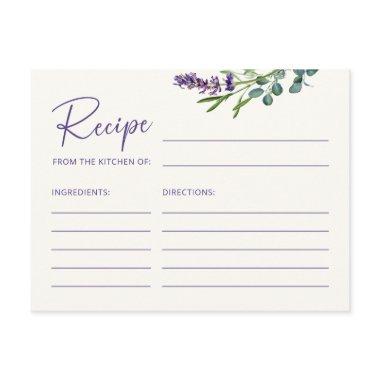 Elegant Floral Recipe Invitations for the Bride