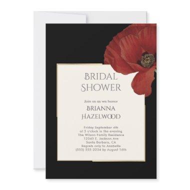 Elegant Floral Red Poppy