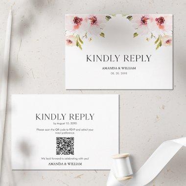 Elegant Floral RSVP Card for Weddings