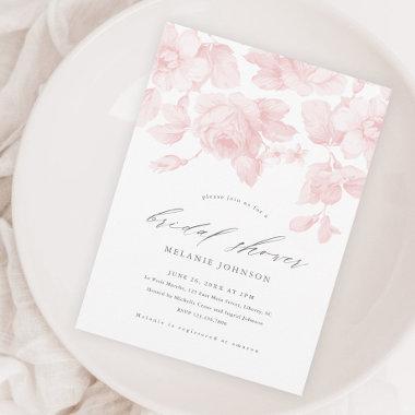 Elegant Floral Script Pink