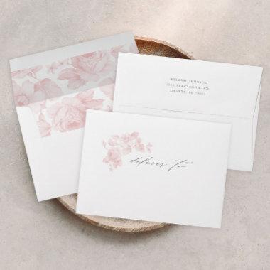 Elegant Floral Script Wedding Bridal Shower Envelope