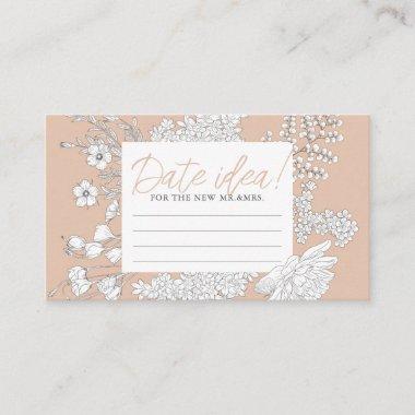 Elegant Floral Spring Bridal Shower Date Idea Enclosure Invitations
