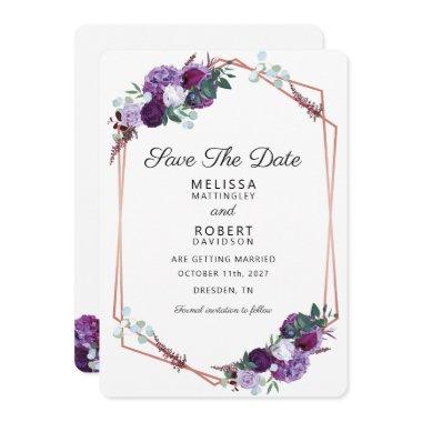 Elegant Floral Watercolor Wedding Save The Date
