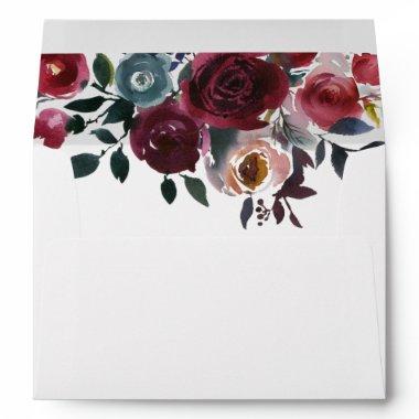 Elegant Floral Wedding Invitations Envelope