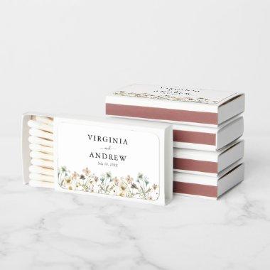 Elegant Floral Wedding Matchboxes