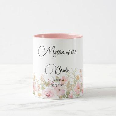 Elegant Floral Wedding Personalized Wedding Mug