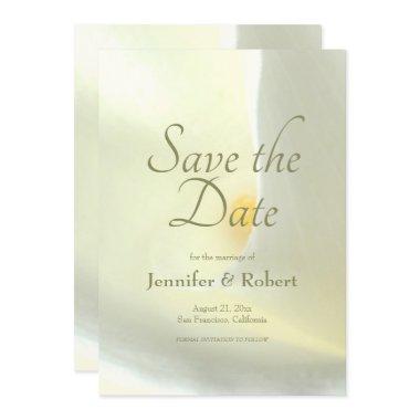 Elegant Floral White Calla Lily Save the Date