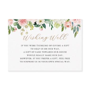 Elegant Floral Wishing Well Enclosure Invitations